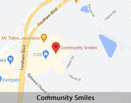 Map image for Denture Care in Chapel Hill, NC